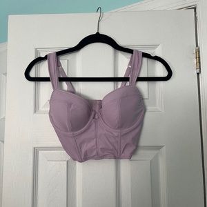 Out From Under bustier in lilac; size M